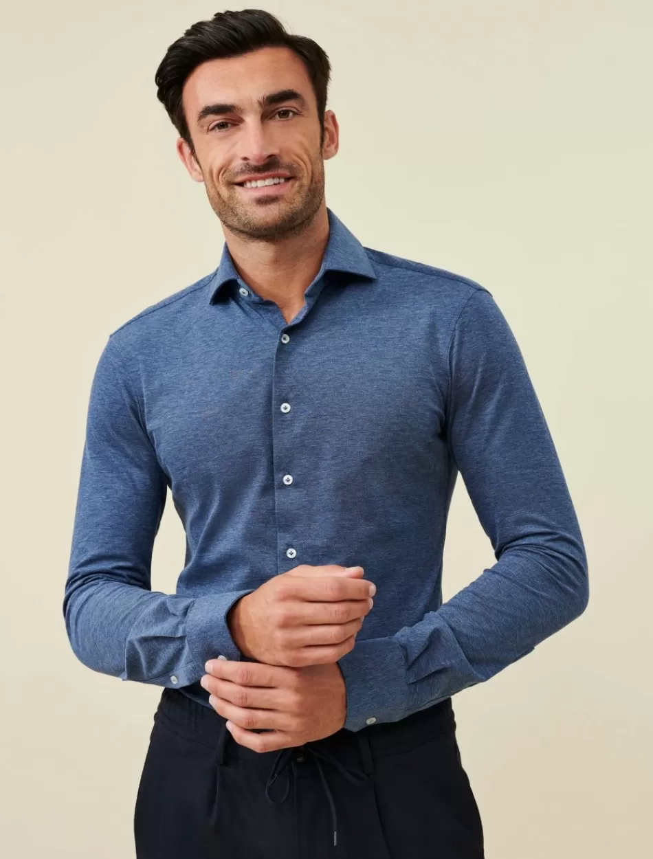 Overhemden>Cavallaro Napoli Cirino Overhemd Donkerblauw